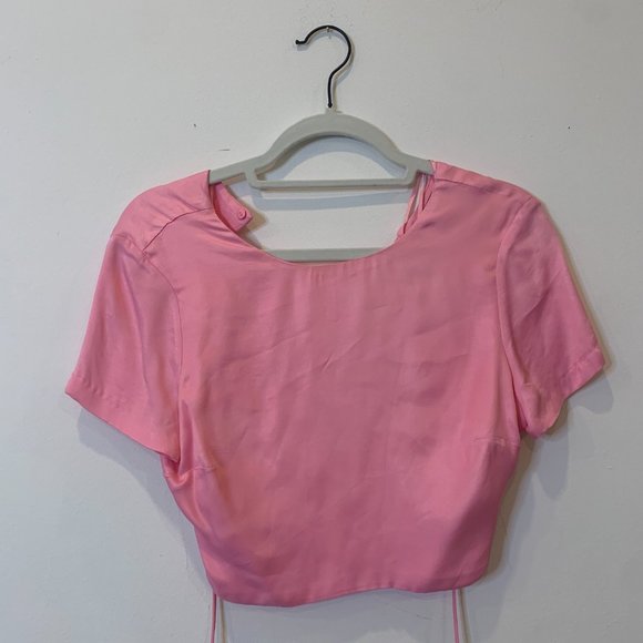 Zara Pink Silk Top - Picture 1 of 3